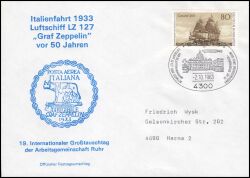 1983  Italienfahrt von Luftschiff LZ 127 "Graf Zeppelin"