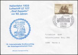 1983  Italienfahrt von Luftschiff LZ 127 Graf Zeppelin