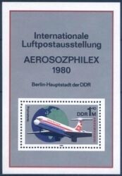 DDR 1980 - Internationale Luftpostausstellung AEROSOZPHILEX 1980