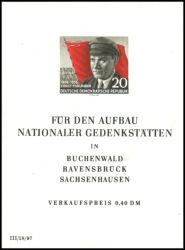 1956  70. Geburtstag von Ernst Thälmann - Block