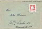 1954  Einzelfrankatur auf Brief