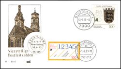 1993  Letzter Verwendungstag der alten Postleitzahl - Stuttgart
