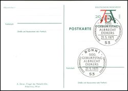 1971  Sonderwertstempel - Albrecht Dürer - Satz