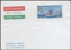 1976  Aerogramm Italien - erster Linienflug
