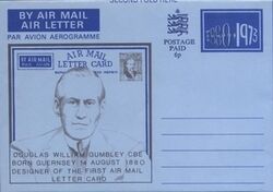 1973  Luftpostleichtbrief für Douglas William Gumbley
