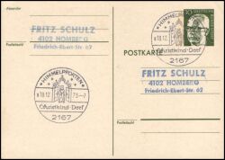 1973  Bundespräsident Heinemann - Postkarte