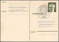 1973  Bundespräsident Heinemann - Postkarte