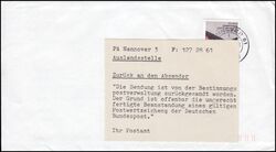 1985  Postkrieg BRD - DDR