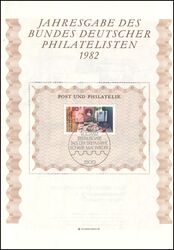 1982  Jahresgabe des BDPh - Tag der Briefmarke
