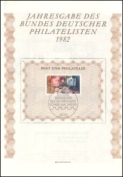 1982  Jahresgabe des BDPh - Tag der Briefmarke