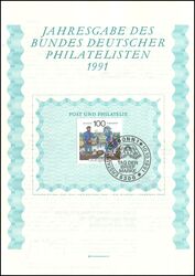 1991  Jahresgabe des BDPh - Tag der Briefmarke