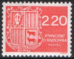1988  Freimarke: Wappen von Andorra