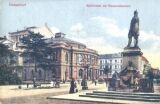 Düsseldorf - Stadttheater mit Bismarkdenkmal