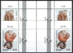 1996  Freimarken: Fossilien mit Zwischensteg