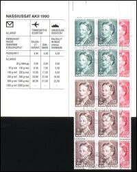 1990  Freimarken: Königin Margrethe II. - Markenheftchen