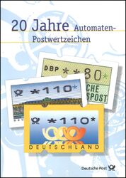 1999  Postamtliches Erinnerungsblatt - 20 Jahre Automaten-Postwertzeichen