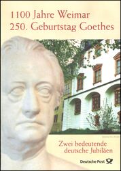1999  Postamtliches Erinnerungsblatt - 250. Geburtstag Goethes