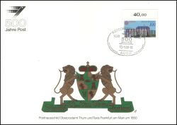 1990  Werbekarte "500 Jahre Post" - Postdienst 23