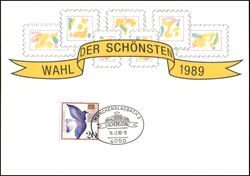 1990  Werbekarte Wahl der Schnsten 1989 - Postdienst 