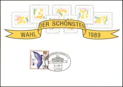 1990  Werbekarte "Wahl der Schönsten 1989" - Postdienst