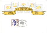 1990  Werbekarte "Wahl der Schönsten 1989"...