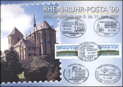 1999  Werbekarte zur Rhein-Ruhr-Posta `99 in Mnchengladbach
