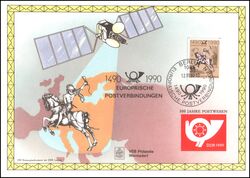 1990  Europische Postverbindungen - 500 Jahre Postwesen