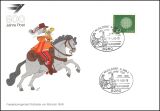 1990  Werbekarte "500 Jahre Post" - Postdienst 21