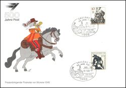 1990  Werbekarte "500 Jahre Post" - Postdienst 21