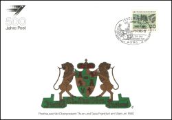 1990  Werbekarte "500 Jahre Post" - Postdienst 23