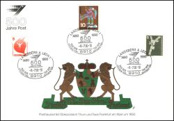 1990  Werbekarte "500 Jahre Post" - Postdienst 23