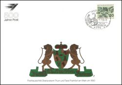 1990  Werbekarte "500 Jahre Post" - Postdienst 23