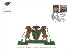 1990  Werbekarte "500 Jahre Post" - Postdienst 23