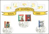 1990  Werbekarte Wahl der Schnsten 1989 - Postdienst 