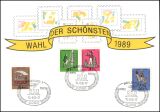 1990  Werbekarte "Wahl der Schönsten 1989"...
