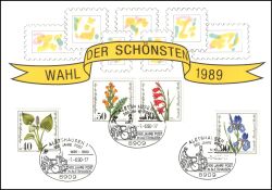 1990  Werbekarte "Wahl der Schönsten 1989" - Postdienst