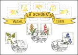 1990  Werbekarte Wahl der Schnsten 1989 - Postdienst 