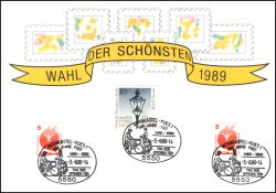 1990  Werbekarte "Wahl der Schönsten 1989" - Postdienst