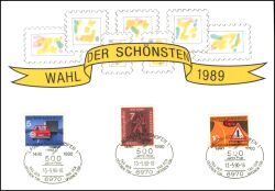 1990  Werbekarte "Wahl der Schönsten 1989" - Postdienst