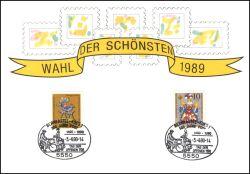 1990  Werbekarte "Wahl der Schönsten 1989" - Postdienst