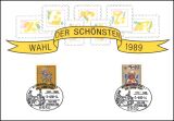 1990  Werbekarte "Wahl der Schönsten 1989"...