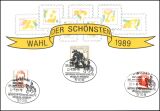 1990  Werbekarte "Wahl der Schönsten 1989"...