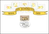 1990  Werbekarte "Wahl der Schönsten 1989"...