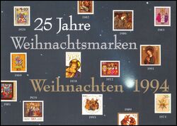 1994  Postamtliches Erinnerungsblatt - Weihnachten