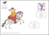 1990  Werbekarte "500 Jahre Post" - Postdienst 21