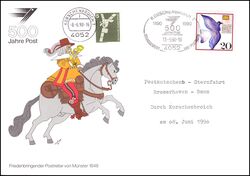 1990  Werbekarte 500 Jahre Post - Postdienst 21