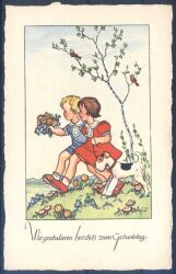 Künstlerkarte - L. Scherbauer - Geburtstag
