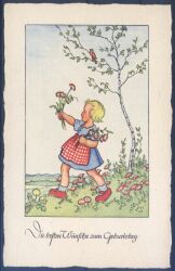 Künstlerkarte - L. Scherbauer - Geburtstag