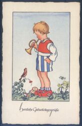 Künstlerkarte - L. Scherbauer - Geburtstag