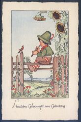 Künstlerkarte - L. Scherbauer - Geburtstag